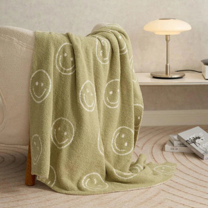 Joyful Smiles Plush Throw Blanket