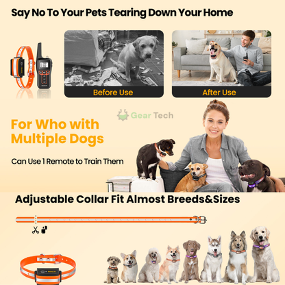 Dog Training Collar with Rechargeable Battery – Beep, Vibration, Static