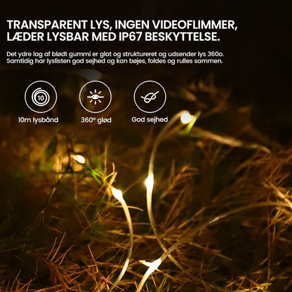 Smart Outdoor Waterproof String Lights with Power Bank