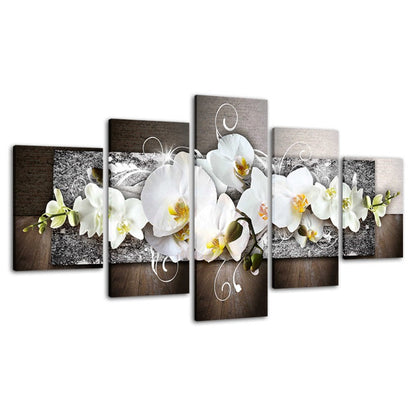 Elegant Floral Canvas Set - 5 Piece Wall Art Collection