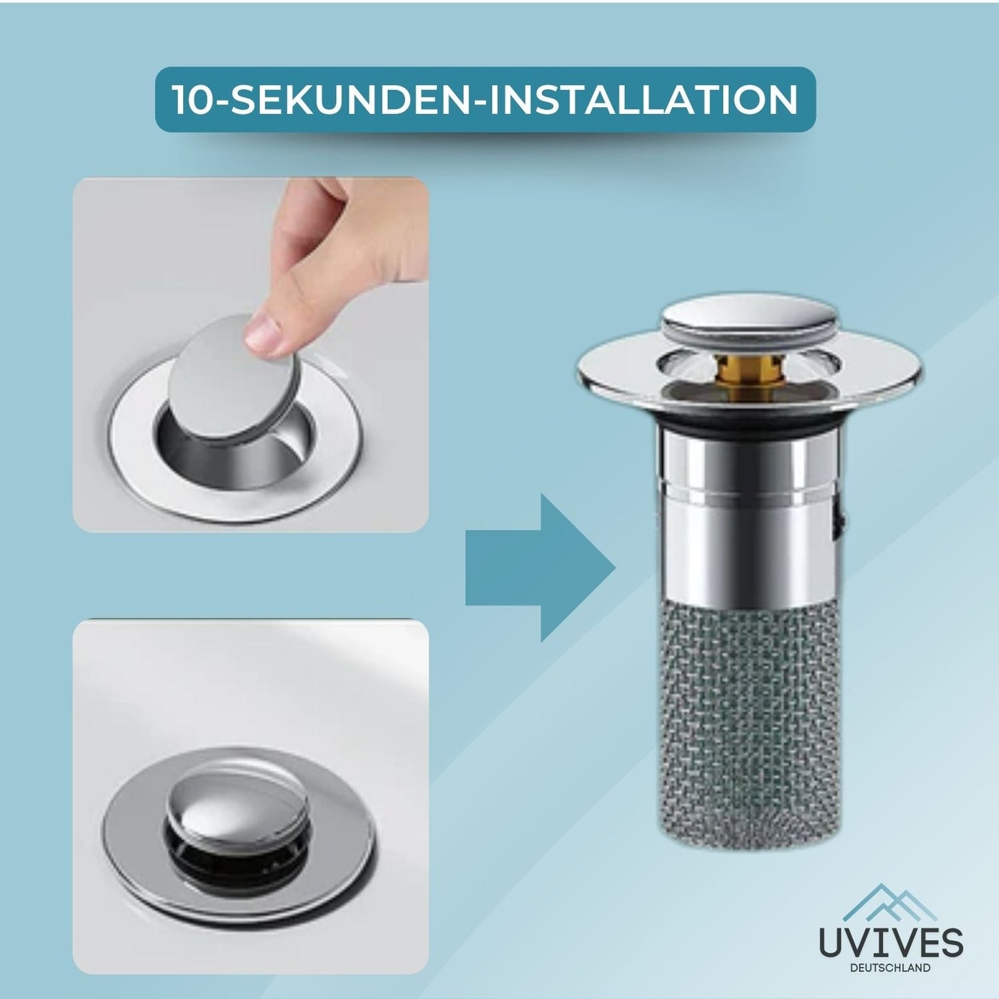 Stainless Steel Drain Filter | 2-in-1 Floor Drain & Sink Stopper | Prevents Clogs & Odors | Rust-Free & Easy to Clean