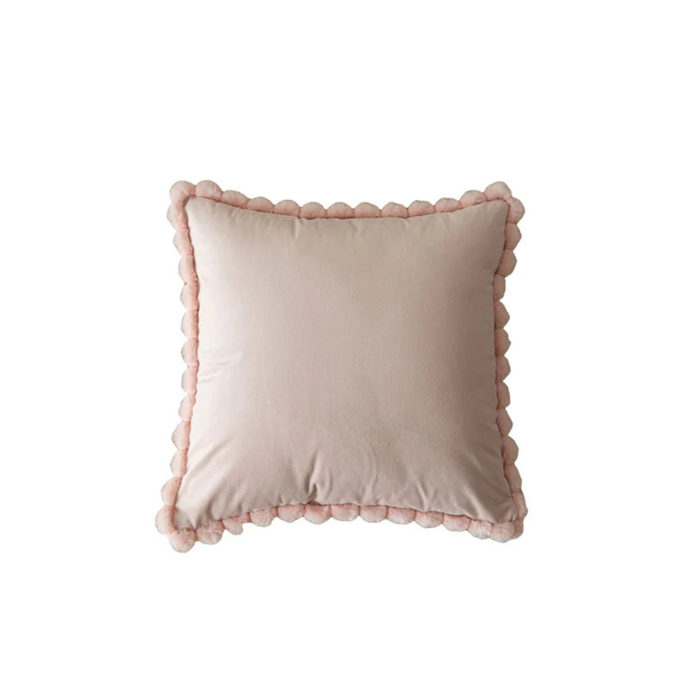 Chic Velvet Cushion Cover with Fun Trim
