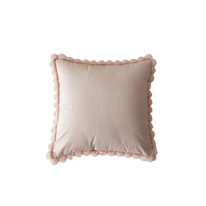 Chic Velvet Cushion Cover with Fun Trim