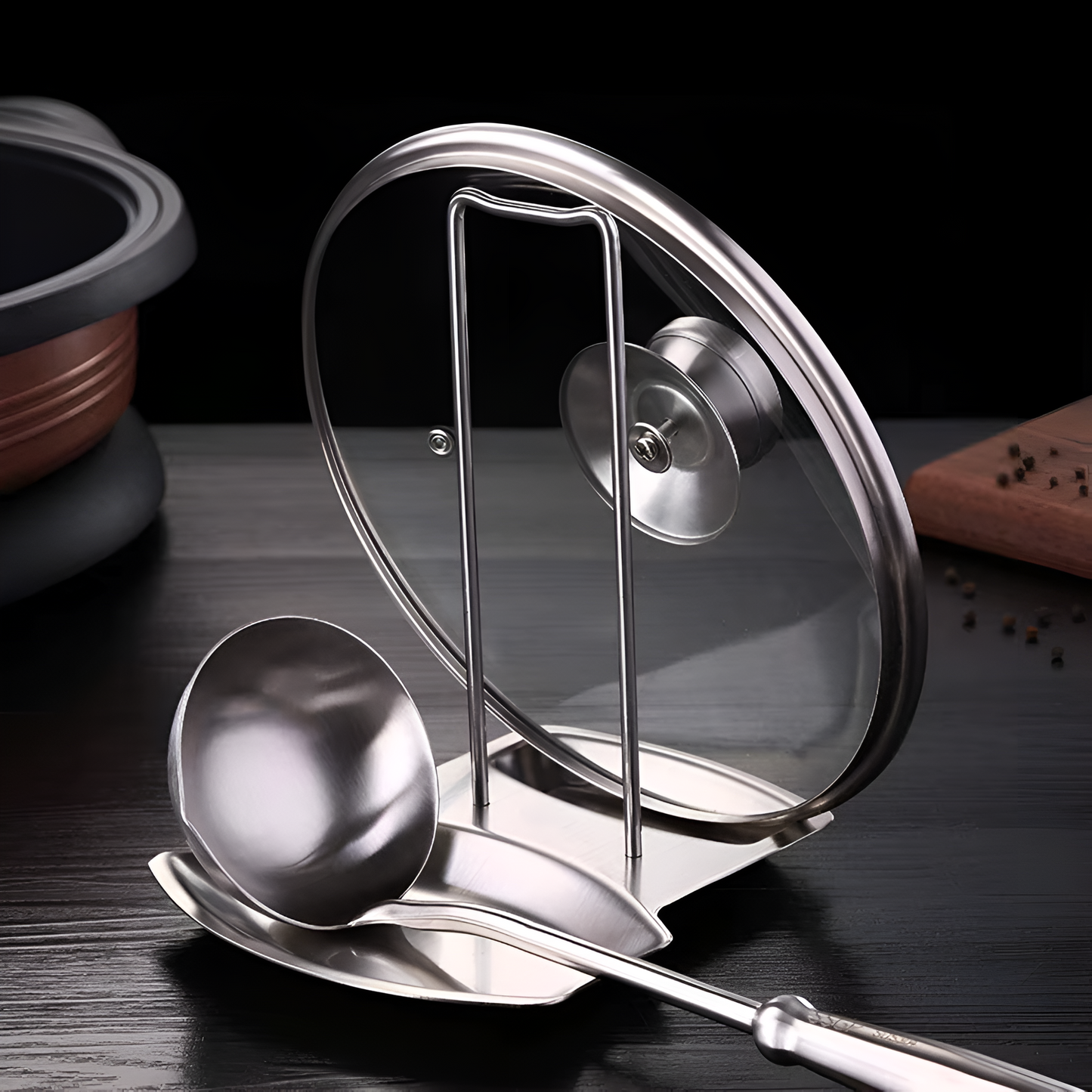 Chic Kitchen Lid Organizer for Efficient Cooking
