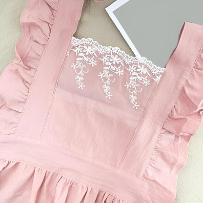 Chic Comfort Ruffle Apron for Home and Garden