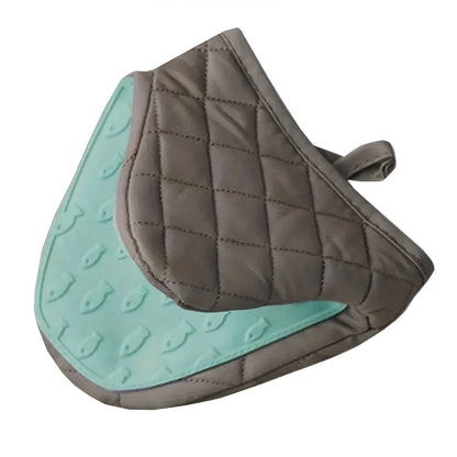 Heat-Resistant Quilted Kitchen Gloves for Safe Cooking