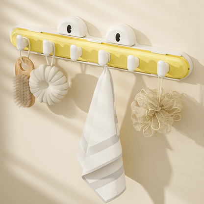 Expandable Wall Hook Rack with 6 Strong Suction Hooks