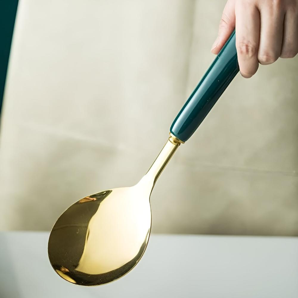 Elegant Gold-Plated Kitchen Utensil Collection