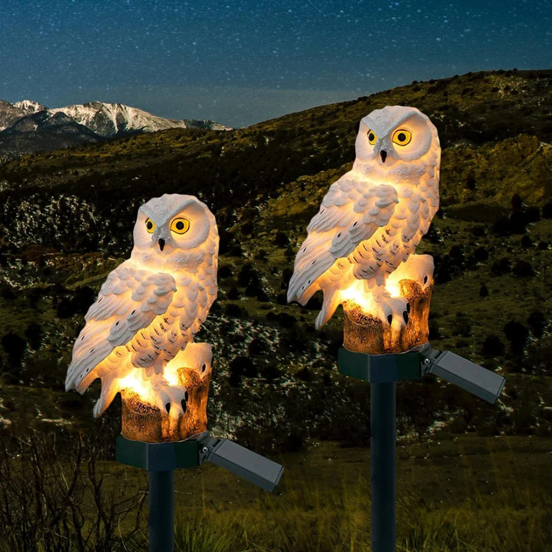 Outdoor Solar LED Light – Decorative Owl Lamp for Garden and Patio