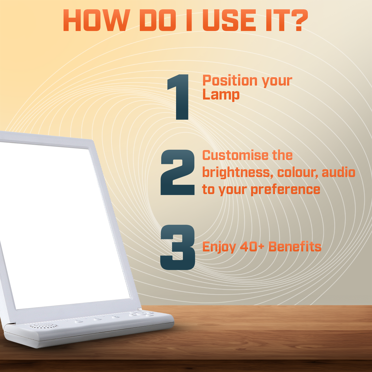 BrightWave Therapy Lamp for Daily Energy Boost