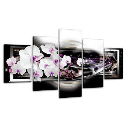 Vibrant Floral Canvas Art Set - 5 Panel Wall Décor