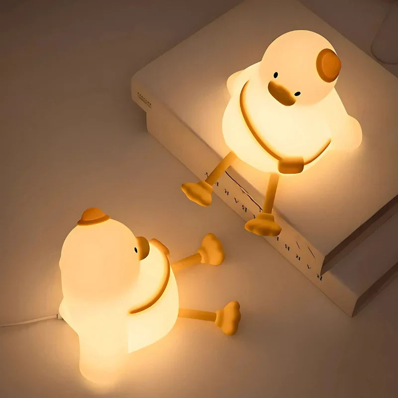 Touch-Controlled Rechargeable Night Light Lamp – Portable Squeeze Design