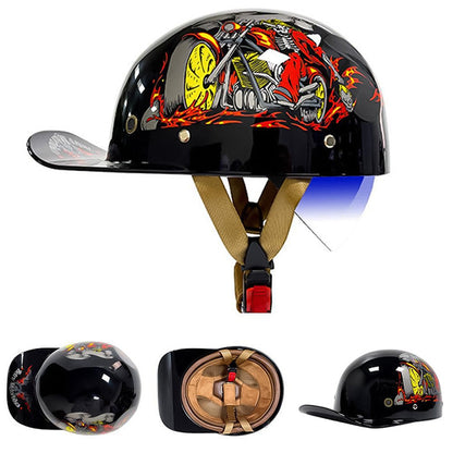 Motorcycle Baseball Helmet - DOT Certified