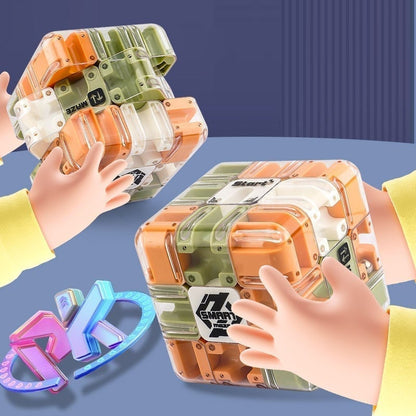 Interactive 3D Maze Challenge Cube for Kids