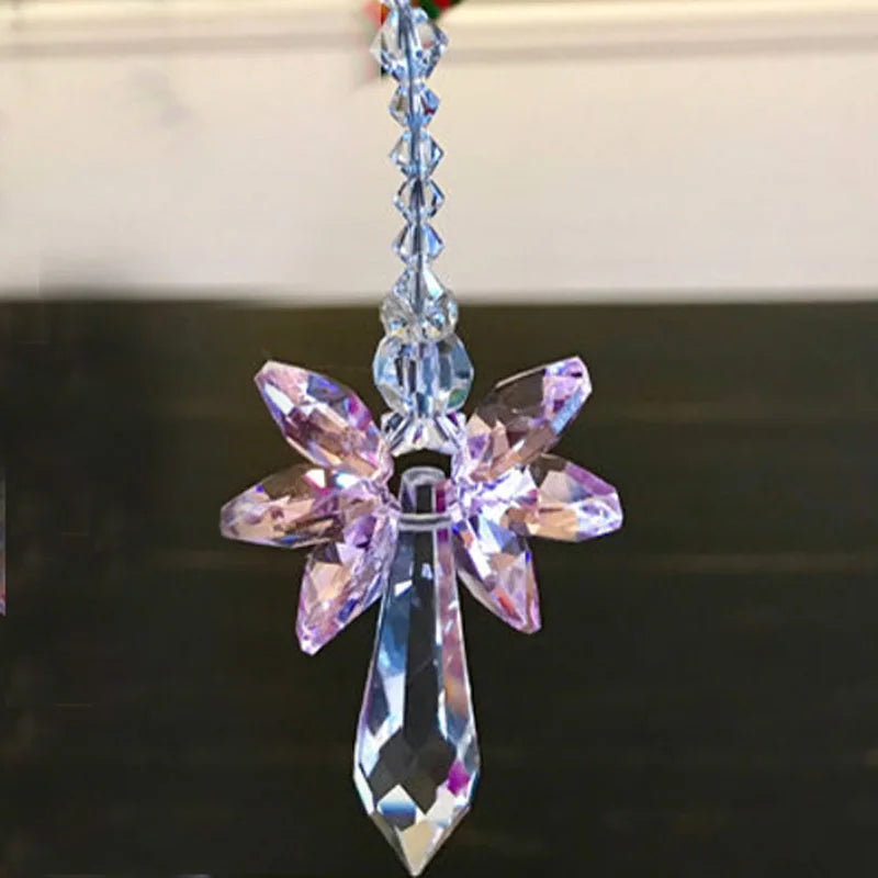 Rainbow Guardian Angel Crystal 12 cm | Glass Pendant | Home & Garden Decor