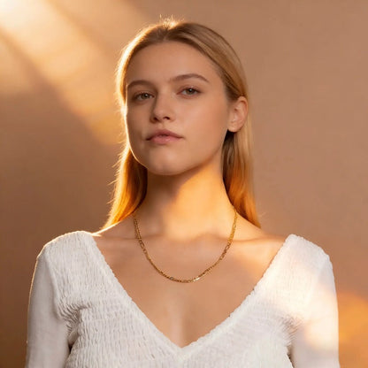 Elegant Silver-Plated Cuban Link Chain Necklace