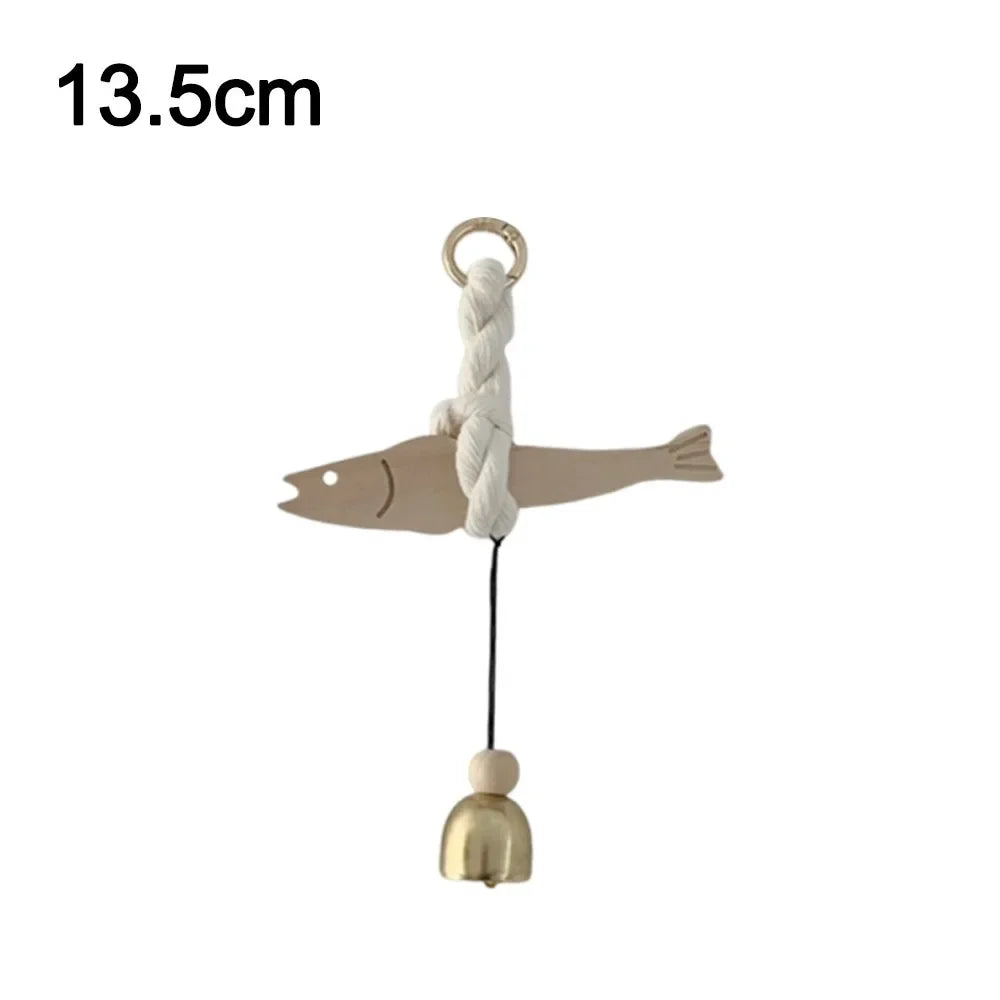 Lightweight Pine Wood Wand Fish Decoration – Space-Saving Ornament
