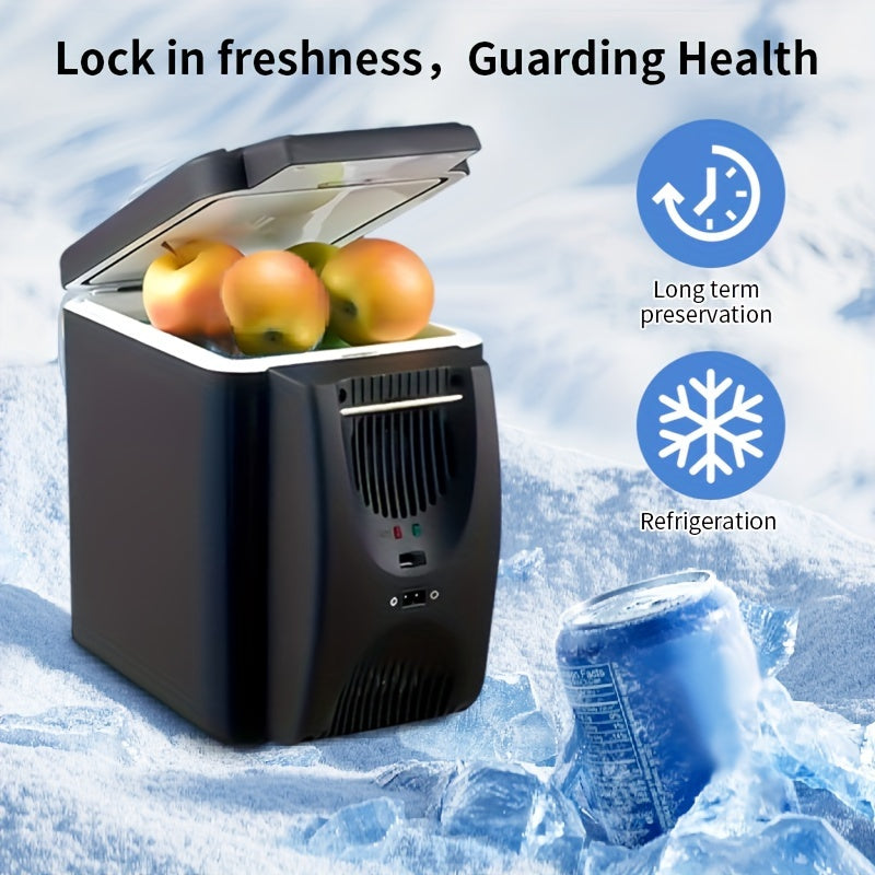 6L Mini Portable Fridge for Cars – DC 12V Electric Cooler for Drinks, Seafood, and Fruits