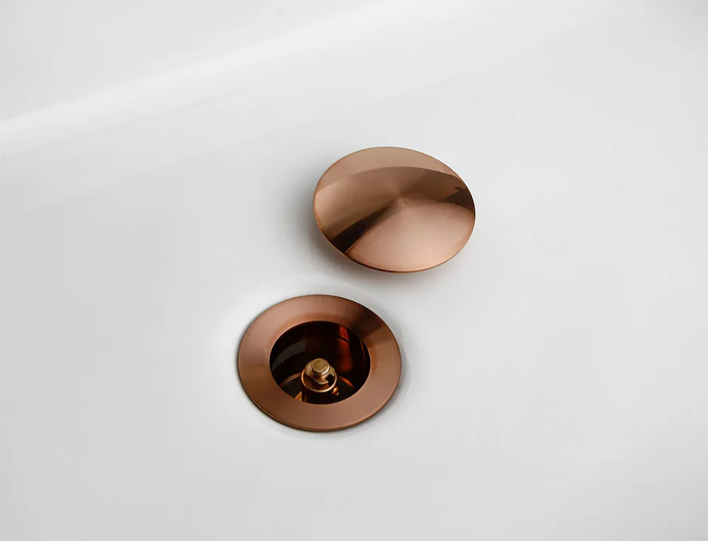 Rose Gold Sink Drain Valve - Taalita Style