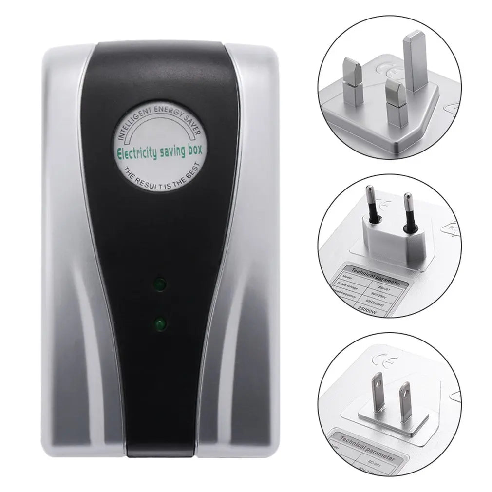 Energy-Saving Socket | Home & Office Energy Optimizer | 90–250 V | Up to 30,000 W | Voltage Stabilizer