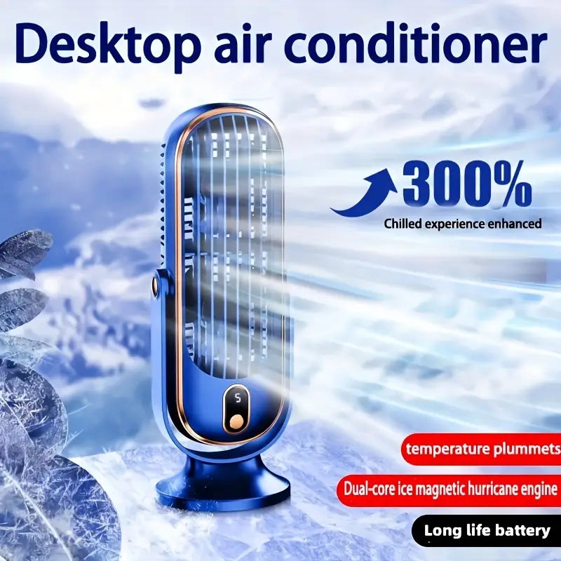 Mini Portable Air Conditioner with USB Charging – 5 Speed Settings & 720° Rotation