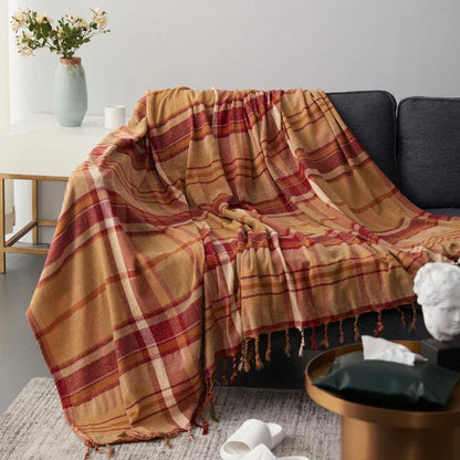 Tassel Blanket - Year-Round Comfort and Style with Gentle Warmth
