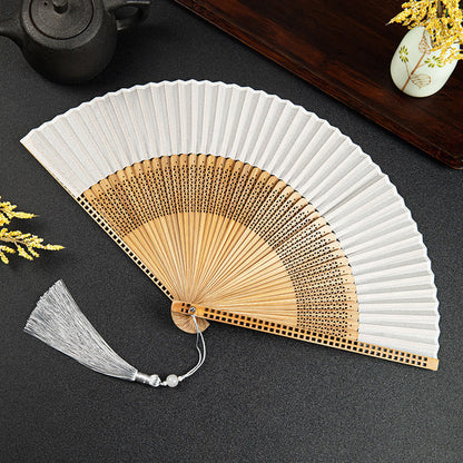 Bamboo Silk Handcrafted Fan