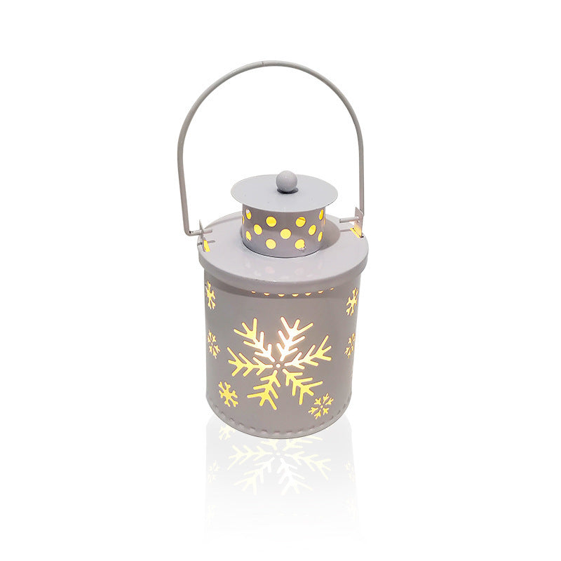 Flickering LED Light Christmas Candle – Indoor Decorative Iron Holder
