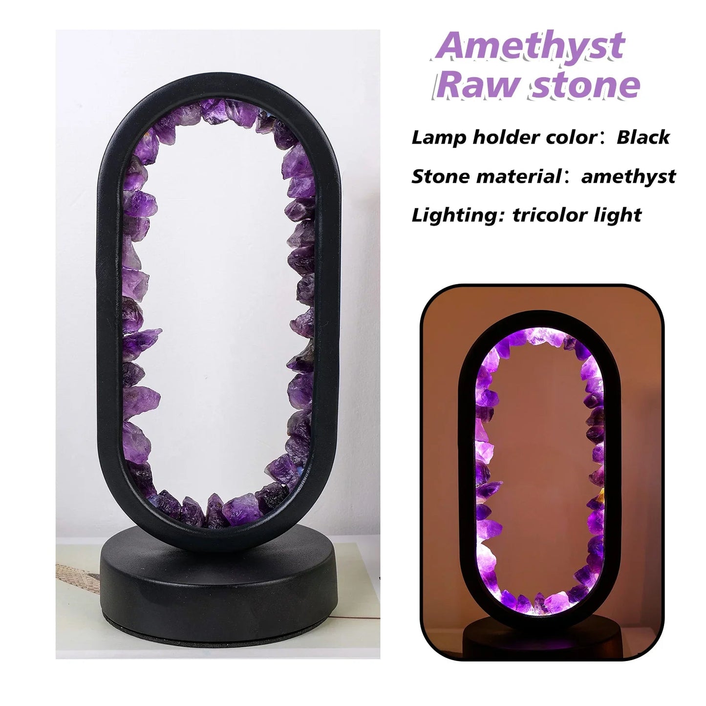 Handcrafted Amethyst Lamp for Atmosphere and Relaxation