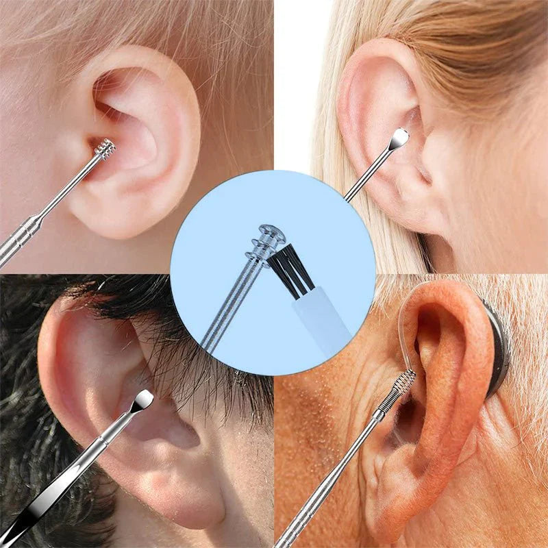 Gentle Ear Cleaning Kit | Stainless Steel, 6-Piece Set, 35g