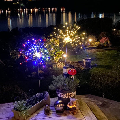 Set of 4 Solar-Powered Garden Sparkle Lights - Weather-Resistant LED Decor for Outdoor Spaces