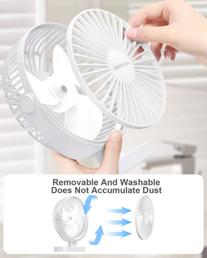 6.5 Inch Portable USB Desk Fan for Home, Office, Car, and Travel