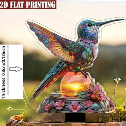 Hummingbird Garden Decoration | Acrylic Outdoor Light | Perfect for Lawn & Yard