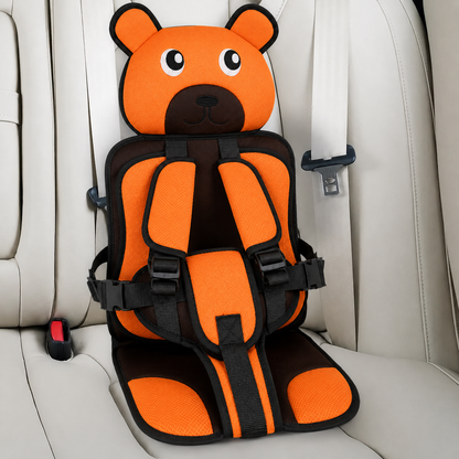 Child Booster Seat for Travel - Adjustable with Bear Pattern