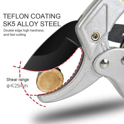 Garden Shears with Titanium-Coated Blade and Ergonomic Steel Handle