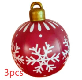 60cm Inflatable Outdoor Christmas Ball – Weatherproof PVC Decoration