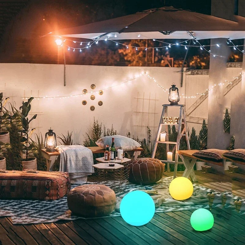 Waterproof Solar Garden Sphere Lights – RGB LED Outdoor Lamps