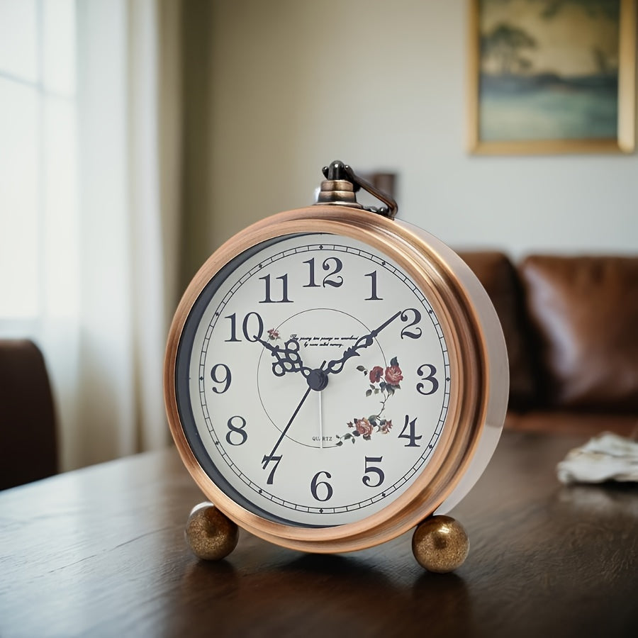 Chic Silent Analog Desk Clock for Tranquil Spaces