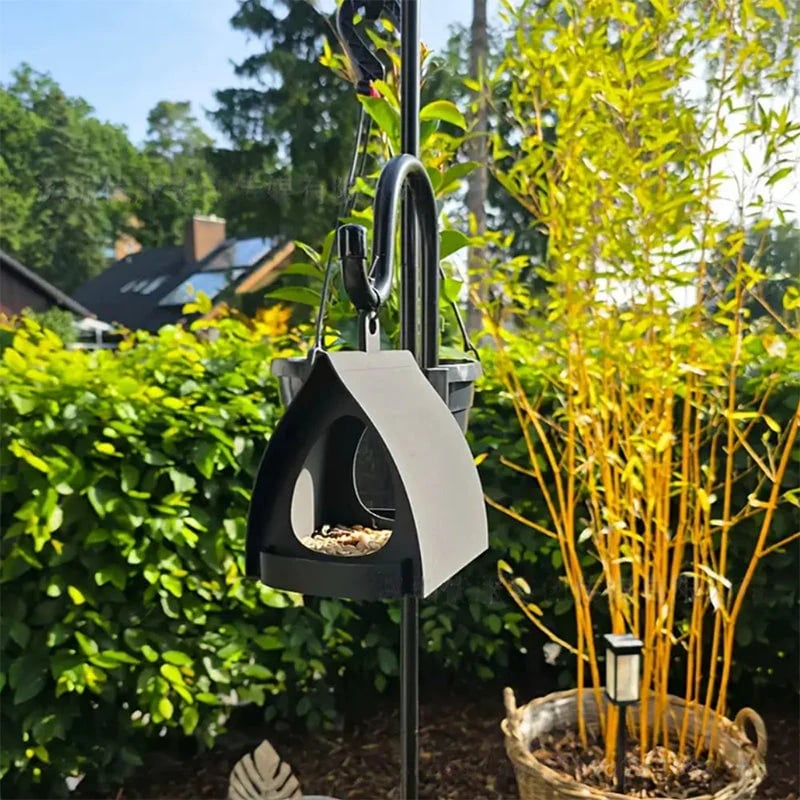 Bird Feeder with Weatherproof Roof and Durable Plastic Housing | Perfect for Outdoor Bird Watching