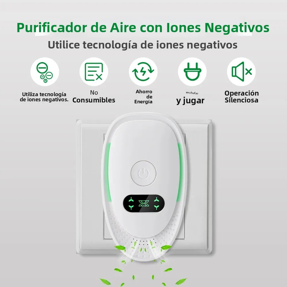 Compact Air Purifier with Negative Ion Generator | Filterless and Quiet | Perfect for Bedroom and Bathroom