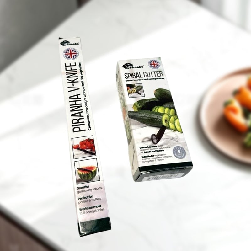 Elegant Spiral & V-Cut Tool Set for Stunning Food Presentation