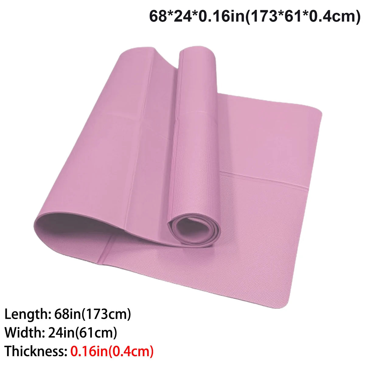 Foldable Yoga Mat | EVA Material | 3–6 mm Thickness | Lightweight & Non-Slip | 173x60 cm