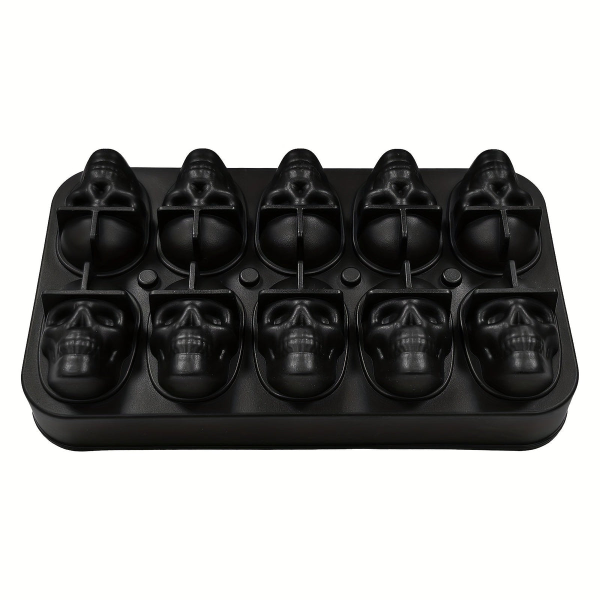 Skull-Shaped Ice Maker Tray for Unique Drinks