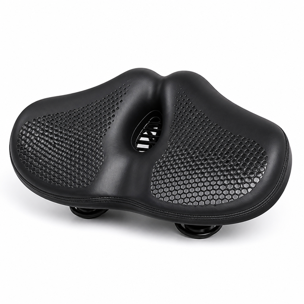 Ultimate Comfort Wide Bike Seat with Dual-Spring Support