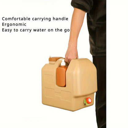 Portable Water Canister with Tap – Hygienic and Includes Soap Holder for Camping and Travel