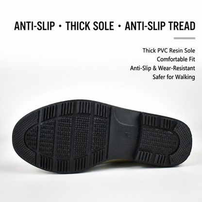 Waterproof Slip-On Ankle Booties for Women - Non-Slip Chelsea Rain Boots