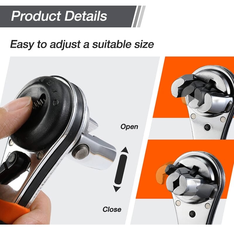 Versatile 360° Adjustable Wrench | Non-Slip Grip for Tight Spaces