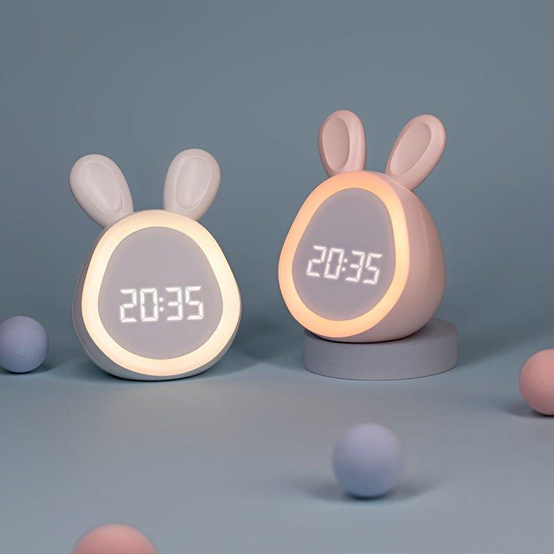 Glowing Rabbit Alarm Clock for Kids