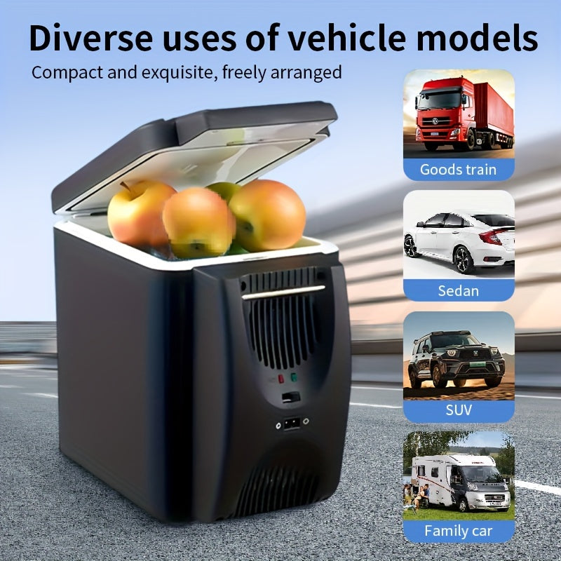 6L Mini Portable Fridge for Cars – DC 12V Electric Cooler for Drinks, Seafood, and Fruits
