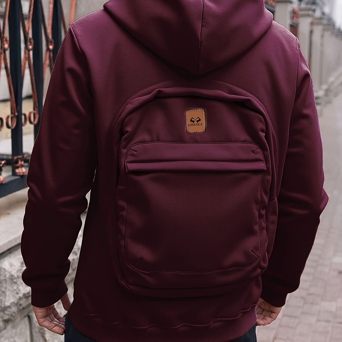 Hooded Jacket Backpack Combination